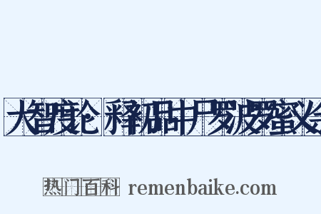 大智度论·释初品中尸罗波罗蜜义余是什么意思的图片